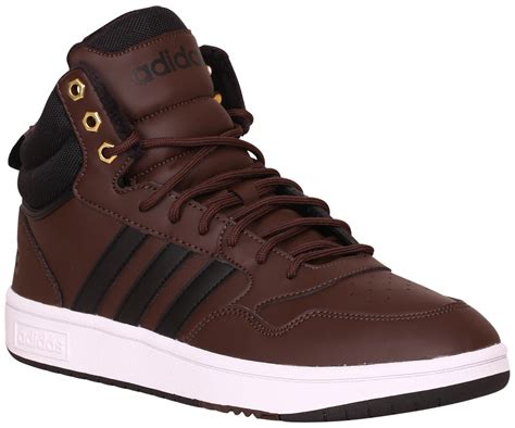 adidas sneaker hoops 3.0 mid wtr dunkelbraun/schwarz|adidas hoops mid sneakers.